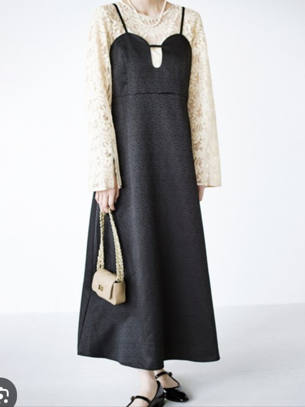 NWT☆ Black Strapped Dress From Japan